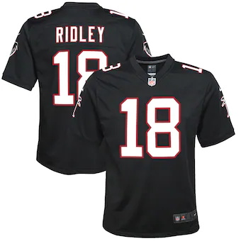 youth nike calvin ridley black atlanta falcons throwback ga